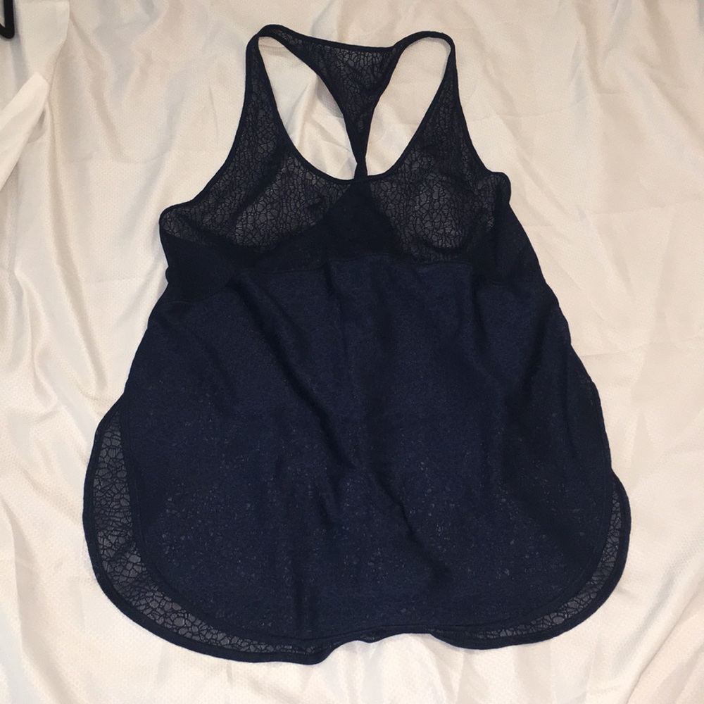 See-through teal lululemon tank